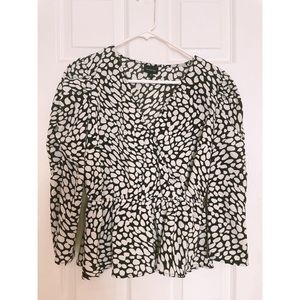Who What Wear faux wrap blouse
